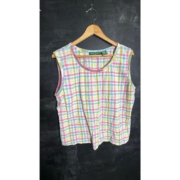 Lemon Grass Tops - Lemon Grass Studio Sleeveless Plaid Top